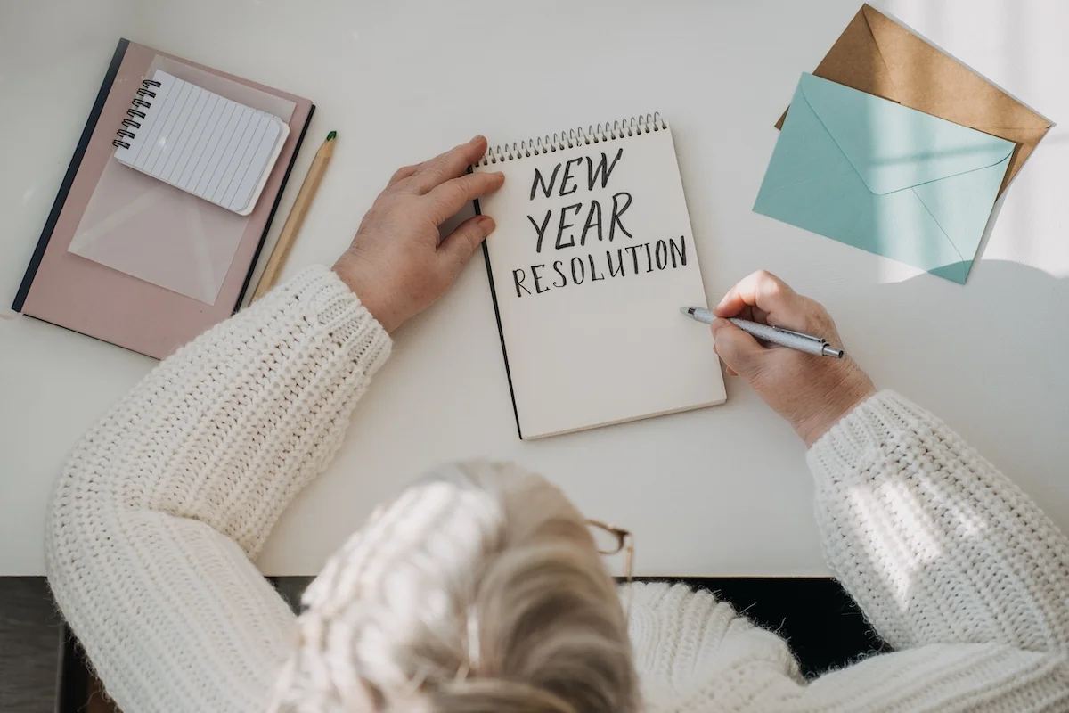 Senior Woman Writing New Year's Resolutions_Sunscape™ Boca Raton