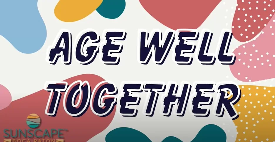 Age Well Together graphic with shapes