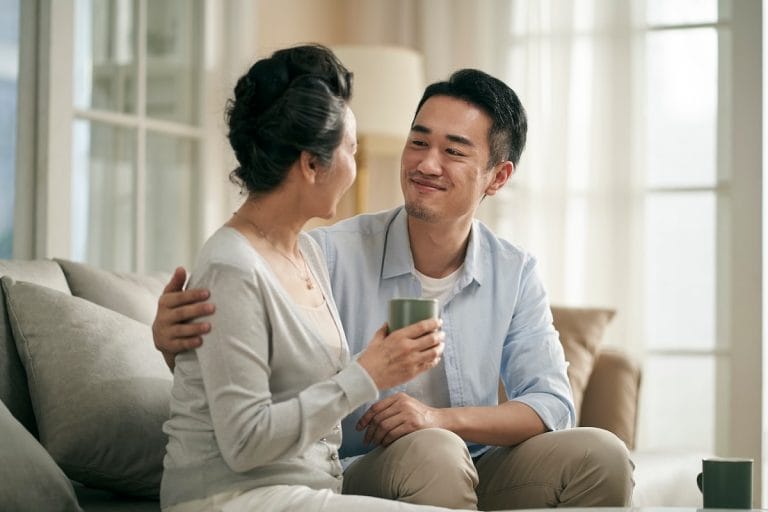 Navigate the Conversation About Boca Raton Senior Living Adult son talking to his mother
