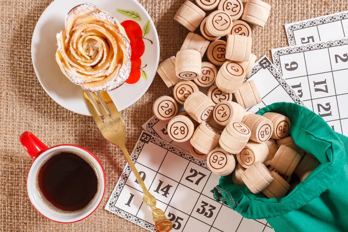 Brunch and Bingo with Coffee and Fancy Food