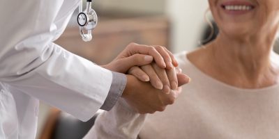 Senior Woman is Greeted by Doctor_Senior Living in Boca Raton