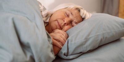 Older woman sleeping.